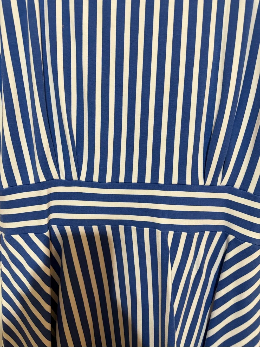 kate spade Blue and White Striped Fit-and-Flare Dress